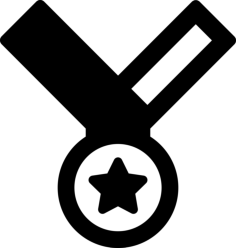 Golden Medal Outline Icon Svg Set, Free Vectors File